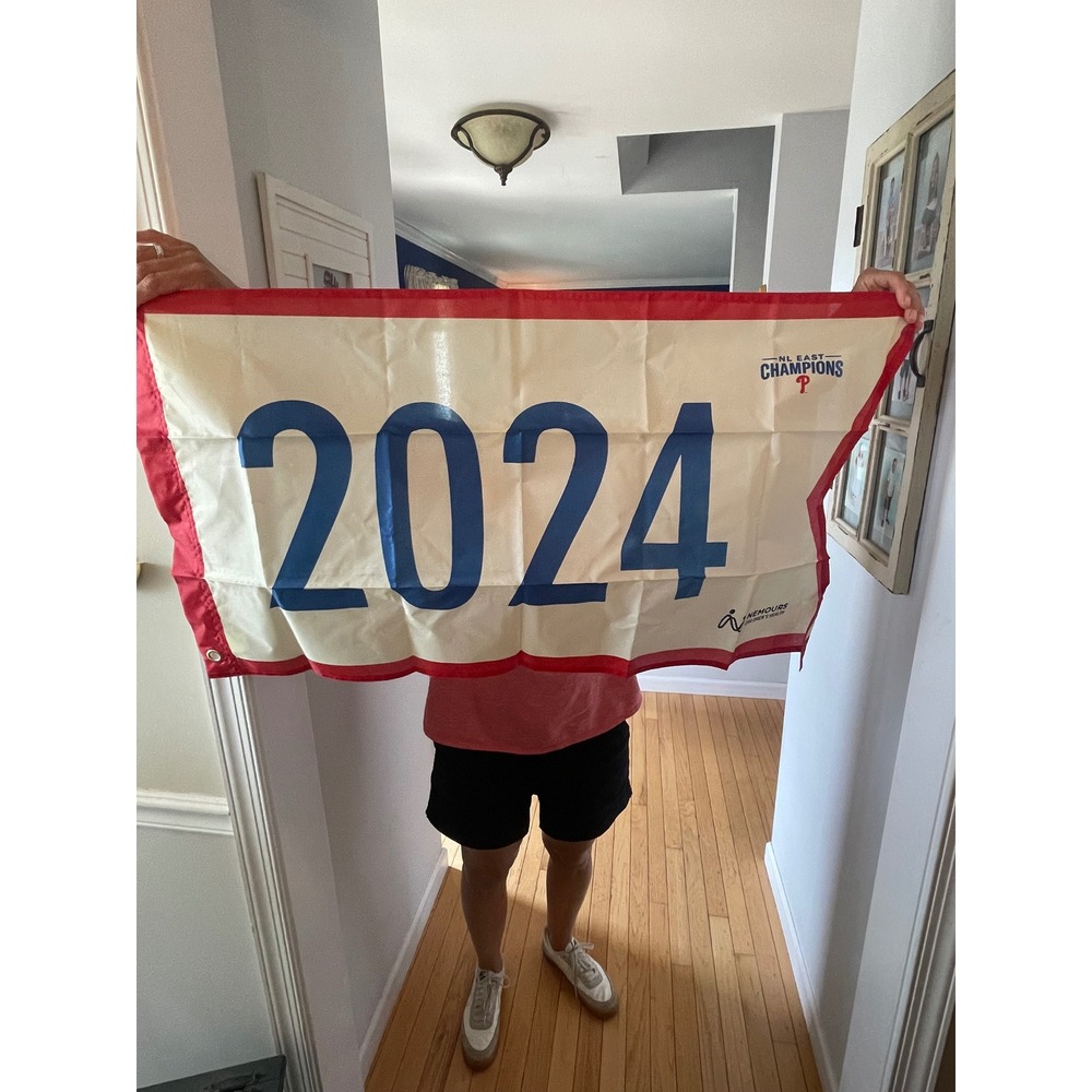 Philadelphia Phillies 2024 NL East Champions Flag MLB Baseball Banner